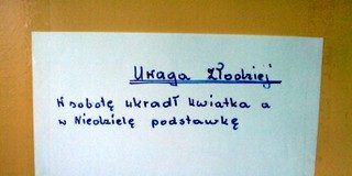 uwaga złdziej