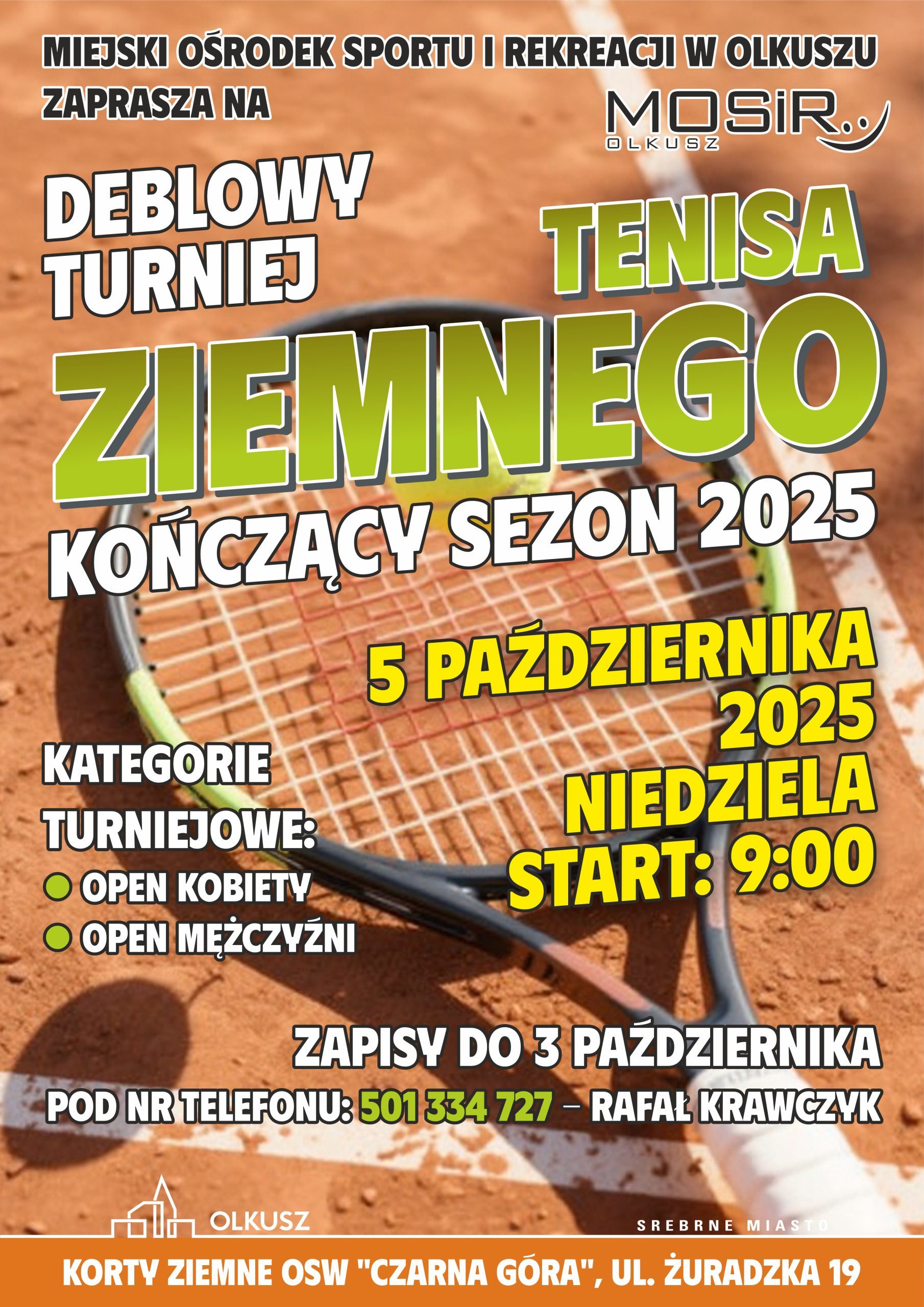 Weź udział w Deblowym Turnieju Tenisa Ziemnego!