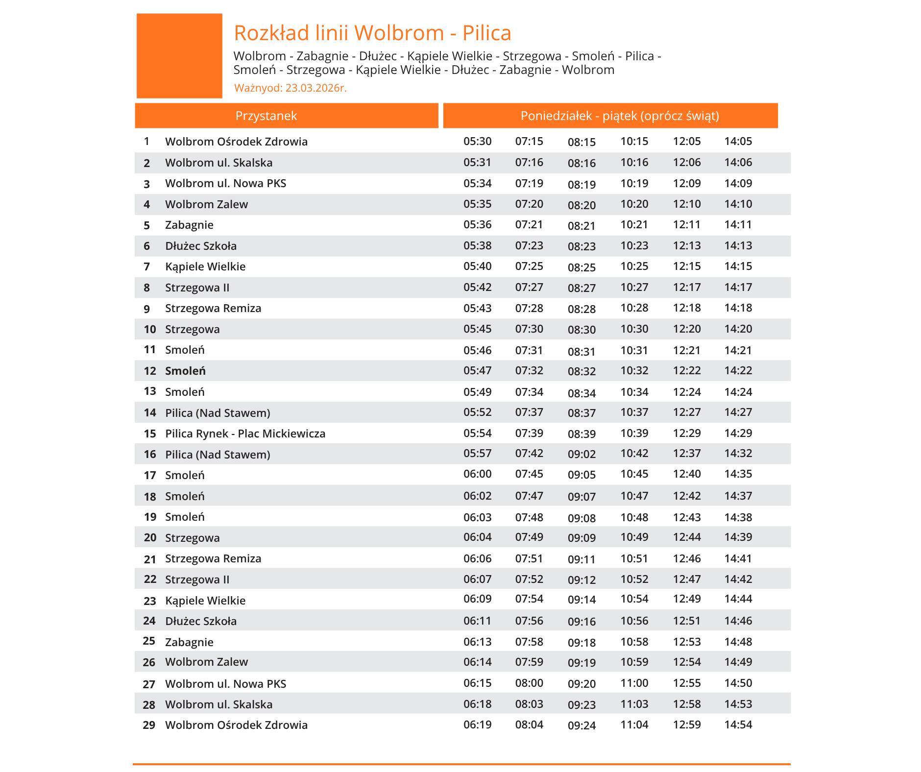Nowy rozdział w komunikacji: autobusem z Wolbromia do Pilicy już od 23 marca!