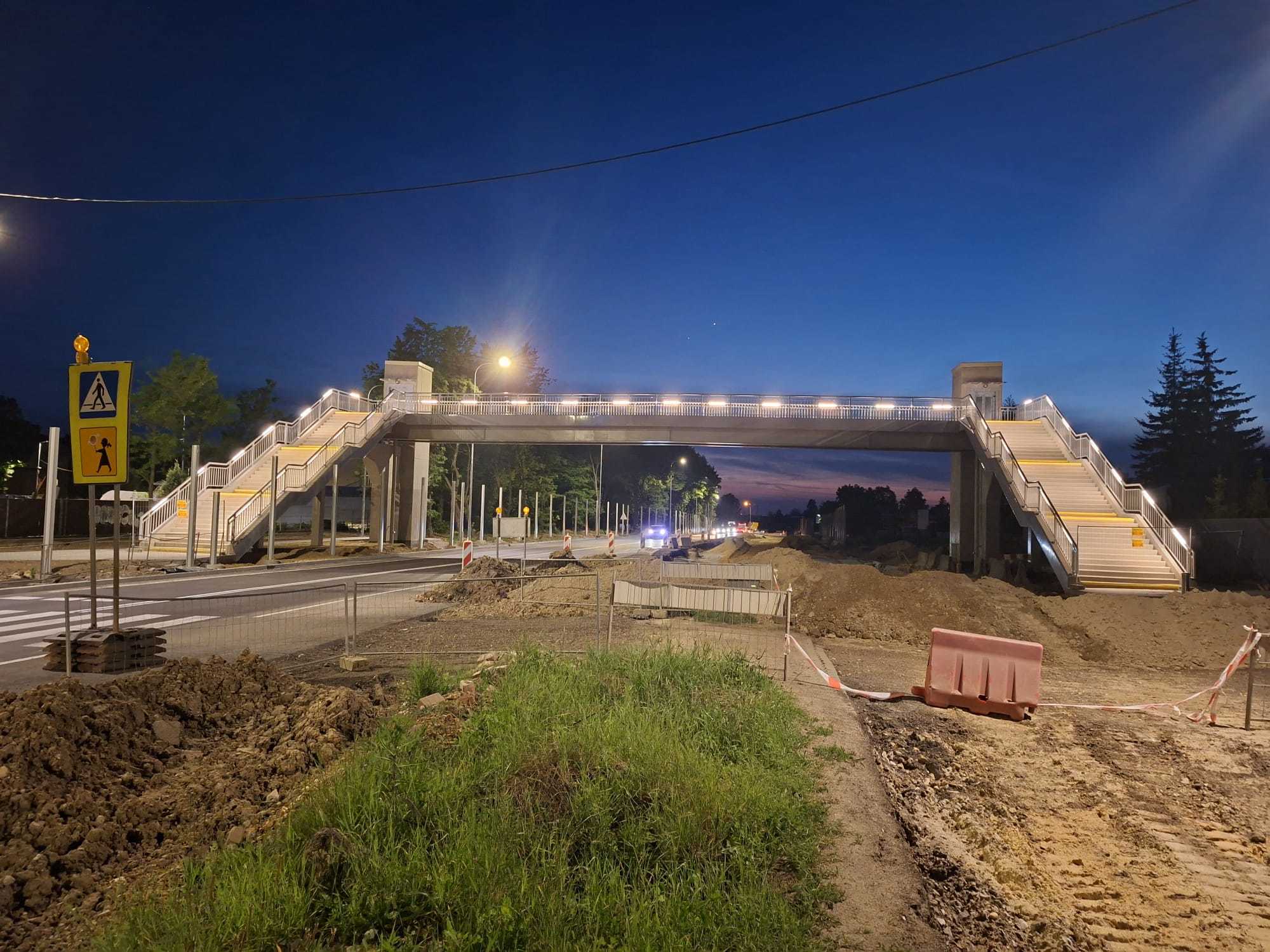Kładka nad DK94 w Olkuszu wreszcie zostanie otwarta