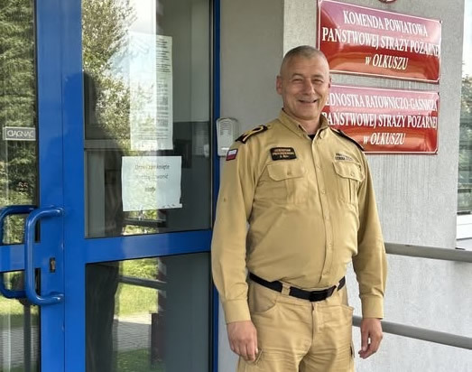 Strażak z Olkusza pomógł poszkodowanym po wypadku