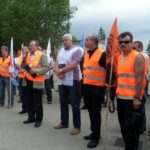 Manifestacja związkowców z ZGH Bolesław