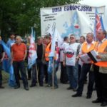 Manifestacja związkowców z ZGH Bolesław - 14.06.2013