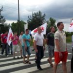 Manifestacja związkowców z ZGH Bolesław